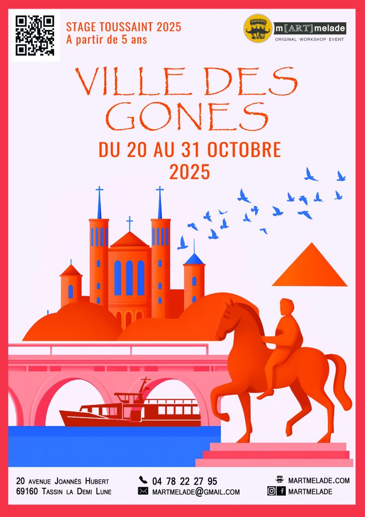Stage artistique pour enfants vacances Toussaint 2025 martmelade Lyon Tassin