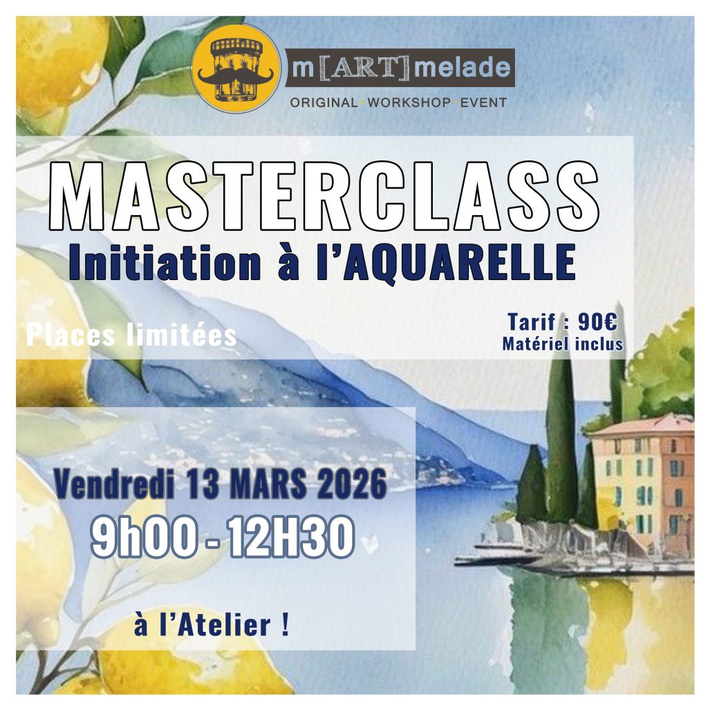 Cours d'aquarelle pour adultes Martmelade Atelier Lyon Tassin