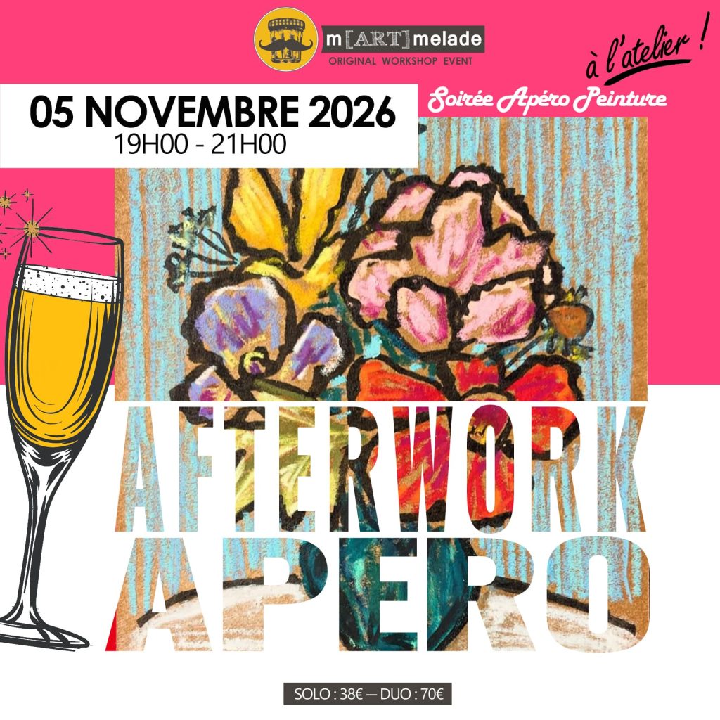 soirée afterwork apéro peinture Martmelade Tassin Lyon