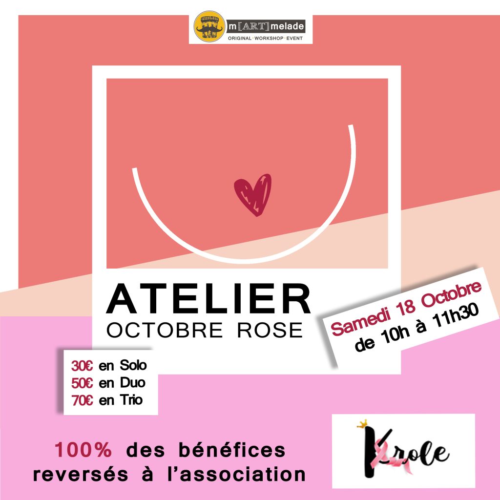 Octobre Rose Atelier Créatif Martmelade Tassin Lyon