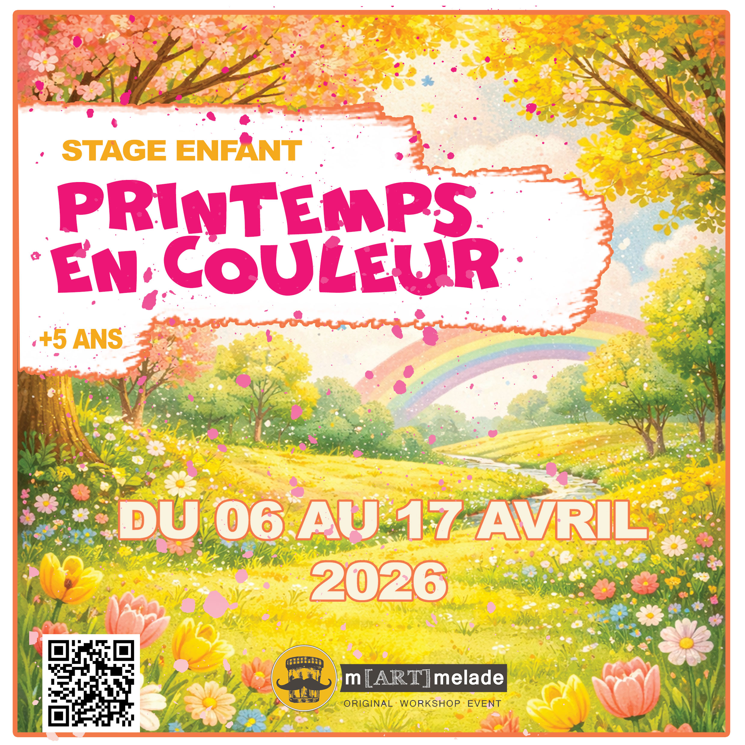 stage créatif enfant vacances avril 2026 martmelade